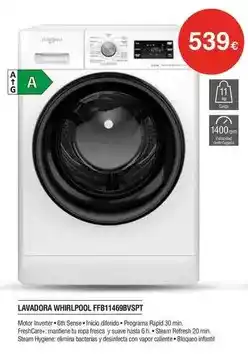 Milar Whirlpool - lavadora ffb1148bvspt oferta
