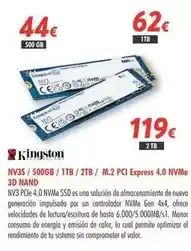 Zbitt Kingston - nv35/500gb 1tb/ 2tb/ 2tb/ 2tb oferta