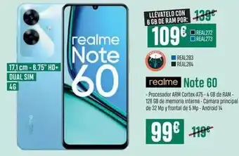 PCBox Realme - note 60 oferta