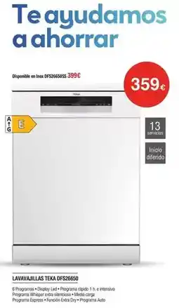 Milar Teka - lavavajillas df3668 oferta