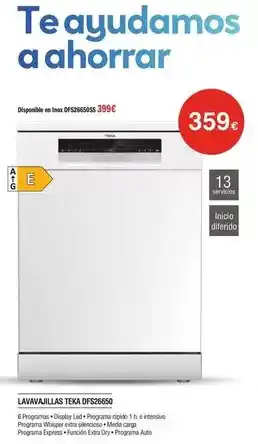 Milar Teka - lavavajillas df3668 oferta
