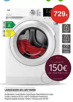 Milar Aeg - lavasecadora lvr7194h2b oferta