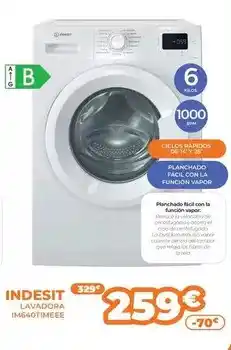 Pascual Martí Indesit - lavadora im6460timeee oferta