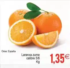 Plenus Supermercados Laranxa zume calibre oferta