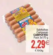Plenus Supermercados Campofrío - salchichas campesan oferta