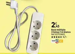Leroy Merlin Blanco - base múltiple 3 tomas 1 m oferta