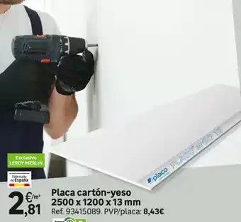 Leroy Merlin Placa carton-yeso oferta