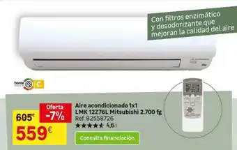 Leroy Merlin Home - aire acondicionado lmk 1227gl mitsubishi 2,700 fg oferta