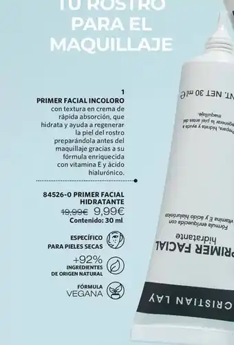 Cristian Lay Cristian lay - primer facial incoloro oferta
