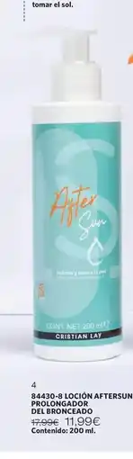 Cristian Lay Cristian lay - locion aftersun prolongador del bronceado oferta