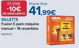 Costco Gillette - fusion 5 pack maquina manual + 16 recambios oferta