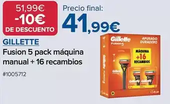 Costco Gillette - fusion 5 pack maquina manual + 16 recambios oferta