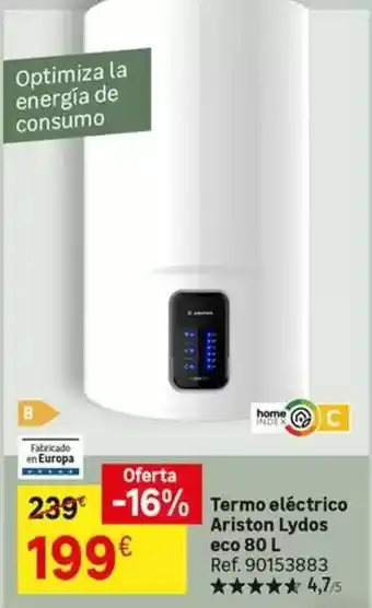 Leroy Merlin Home - termo electrico ariston lydos eco 80 l oferta