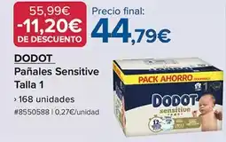 Costco Dodot - panales sensitive talla 1 oferta