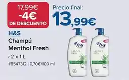Costco H&s - champú menthol fresh oferta