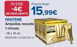 Costco Pantene - ampollas rescate 1 minuto oferta