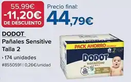 Costco Dodot - panales sensitive talla 2 oferta