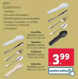 Lidl Crivit - cubiertos oferta