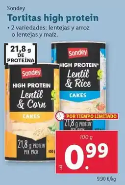 Lidl Sondey - tortitas high protein oferta