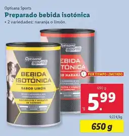Lidl Optisana sports - preparado bebida isotónica oferta