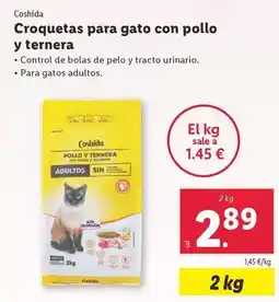 Lidl Coshida - croquetas para gato con pollo y ternera oferta