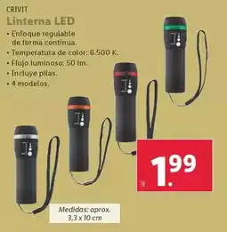 Lidl Crivit - linterna led oferta