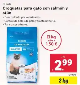 Lidl Coshida - croquetas para gato con salmón y atún oferta