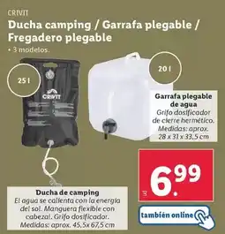 Lidl Crivit - ducha camping/garrafa plegable/fregadero plegable oferta