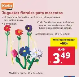 Lidl Karlie - juguetes florales para mascotas oferta