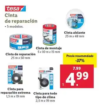 Lidl Tesa - cinta de reparación oferta
