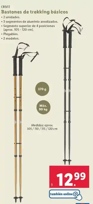 Lidl Crivit - bastones de trekking básicos oferta