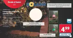 Lidl Livarno home - lámparas esféricas solares led oferta