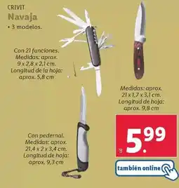 Lidl Crivit - navaja oferta