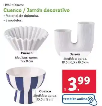 Lidl Livarno home - cuenco /jarrón decorativo oferta