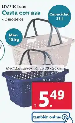 Lidl Livarno home - cesta con asa oferta