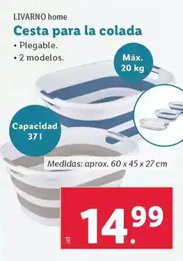 Lidl Livarno home - cesta para la colada oferta