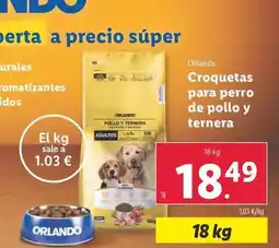 Lidl Orlando - croquetas para perro de pollo y ternera oferta
