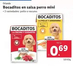 Lidl Orlando - bocaditos en salsa perro mini oferta