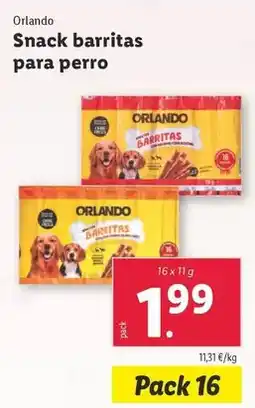 Lidl Orlando - snack barritas para perros oferta