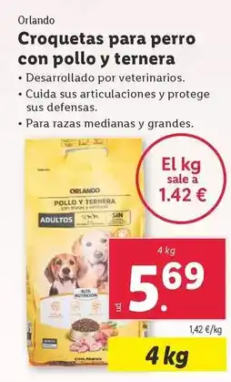 Lidl Orlando - croquetas para perro con pollo y ternera oferta