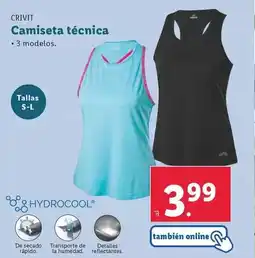 Lidl Crivit - camiseta técnica oferta