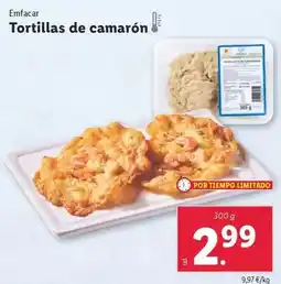 Lidl Emfacar - tortillas de camarón oferta
