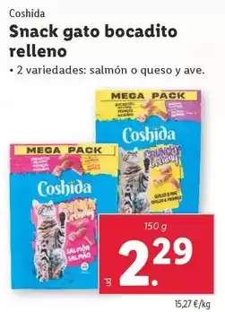 Lidl Coshida - snack gato bocadito relleno oferta