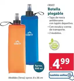 Lidl Crivit - botella plegable oferta
