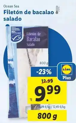 Lidl Ocean sea - filetón de bacalao salado oferta