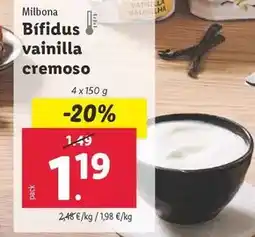 Lidl Milbona - bifidus vainilla cremoso oferta