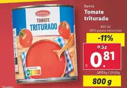 Lidl Baresa - tomate triturado oferta