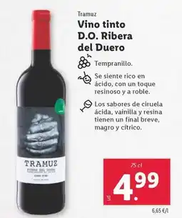 Lidl Tramuz - vino tinto d.o. ribera del duero oferta
