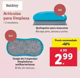 Lidl Beldray - juego de 3 esponjas limpiadoras antibacterianas oferta