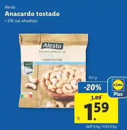 Lidl Alesto - anacardo tostado oferta